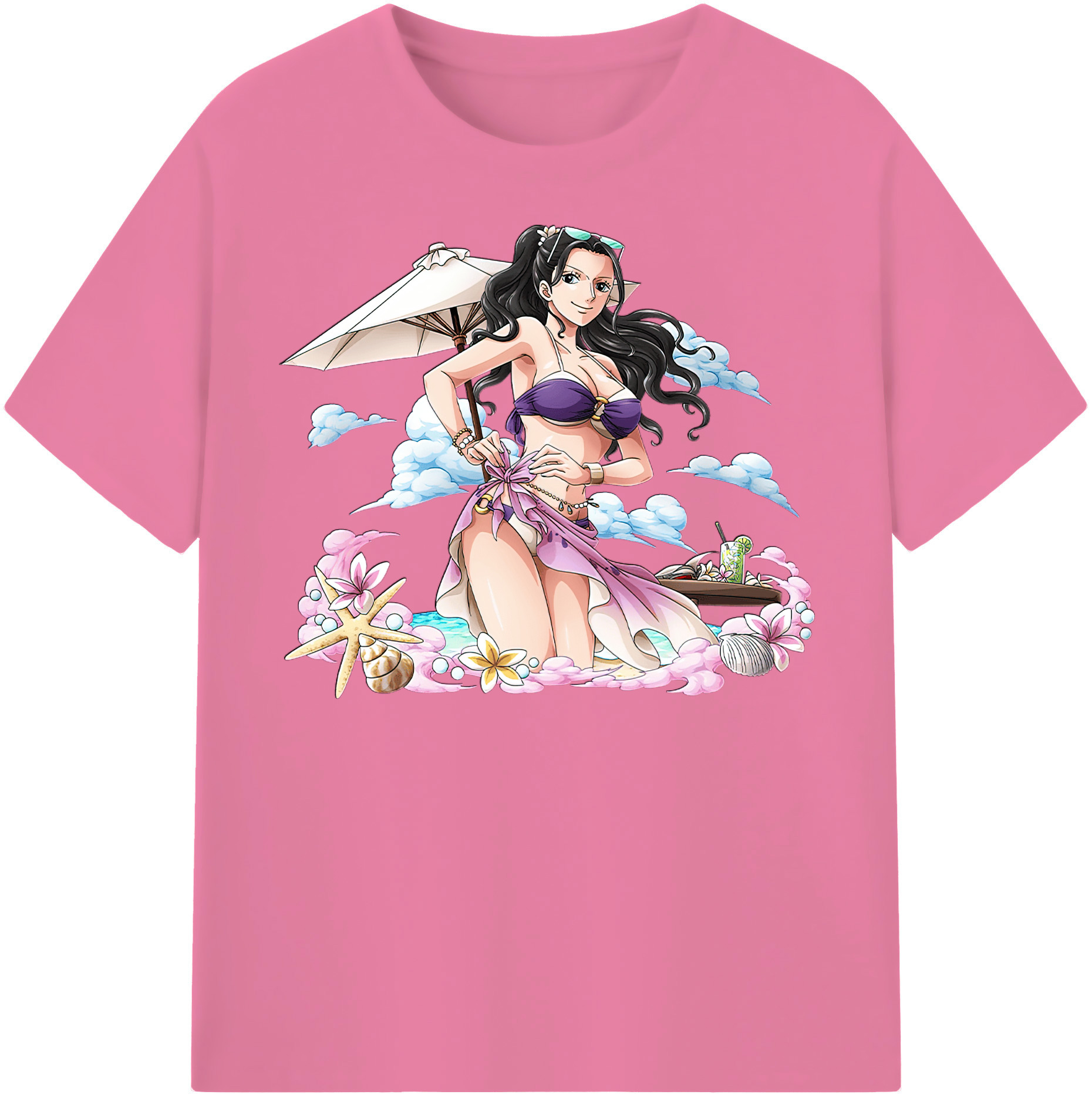ワンピース ニコ・ロビン ONE PIECE Nico Robin 綿100％半袖Tシャツ（フロントプリント）